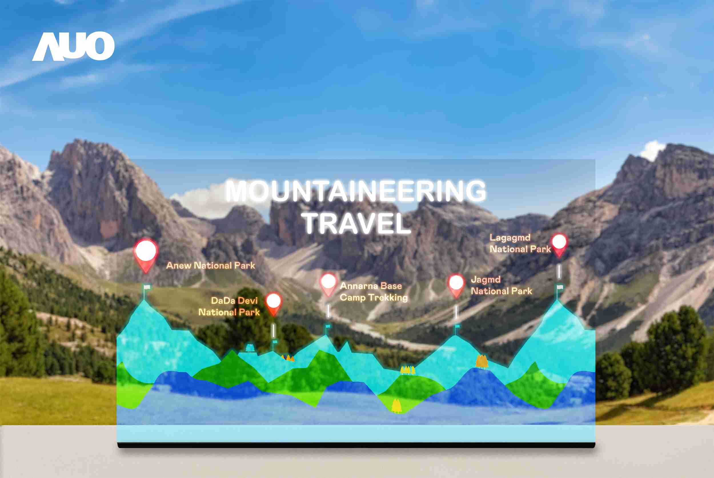 尊龙集团展示全球单片尺寸最大(*)42吋透明Micro LED显示器拼接而成的〝64吋透明Micro LED显示器〞，，，具备高透明度、、、1,000 nits高亮度、、、广色域、、、采用三边无边框的无缝拼接等多重特色，，，，呈现超高清、、、细腻画质而不遮挡后方视觉，，，满足层峰需求，，，，可广泛运用于零售、、艺术展览或商业空间等场域